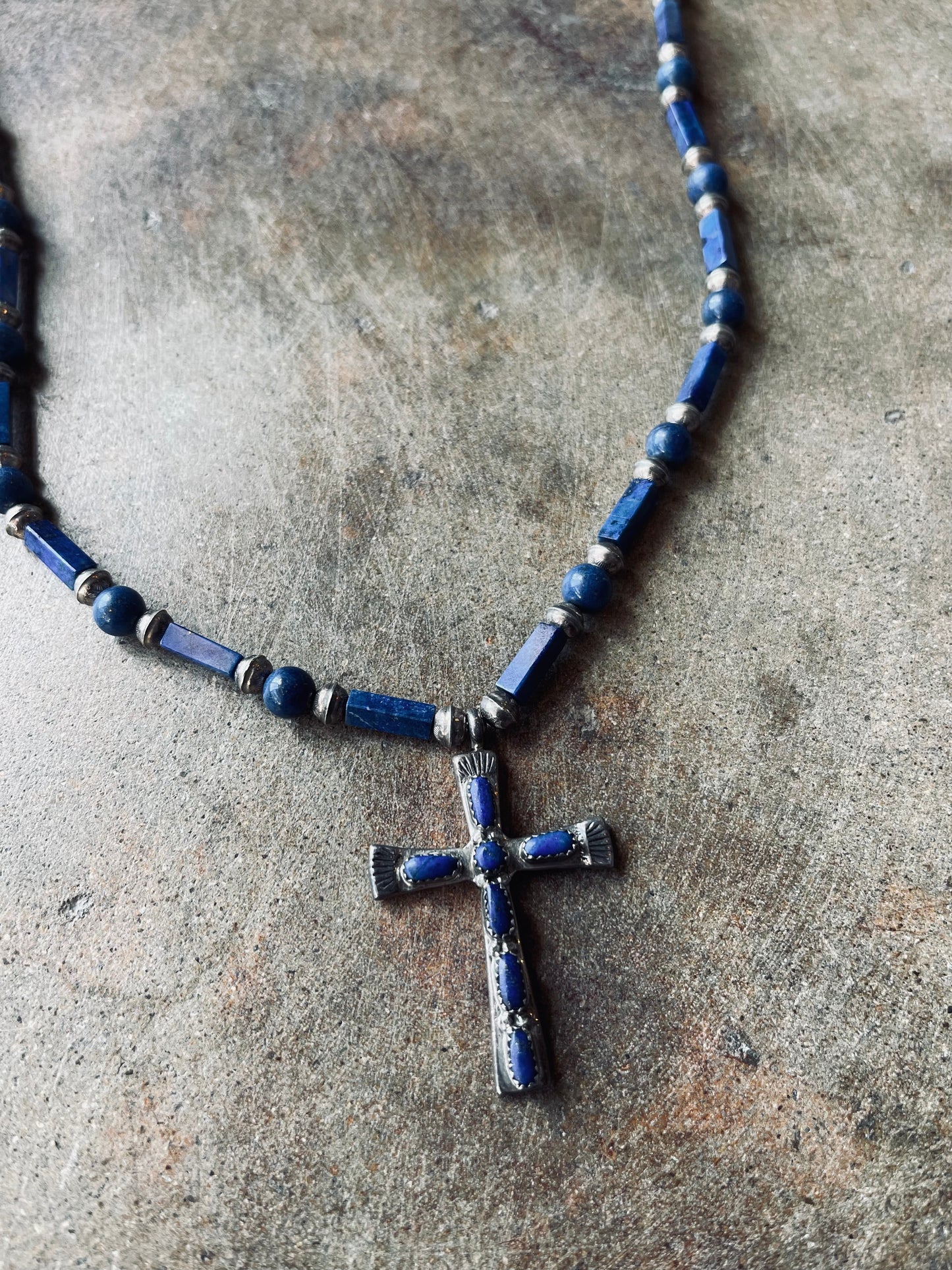 1940’s C. IULE Sapphire Rosary Necklace