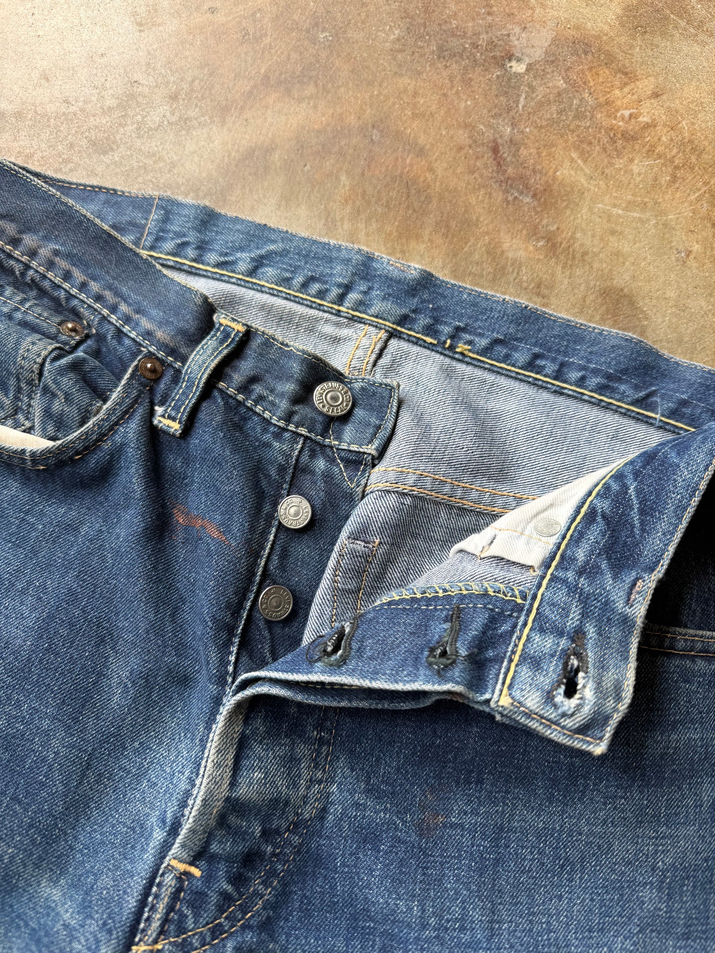 1950’s-60’s Levi’s 501 Button Fly Denim | 34X34