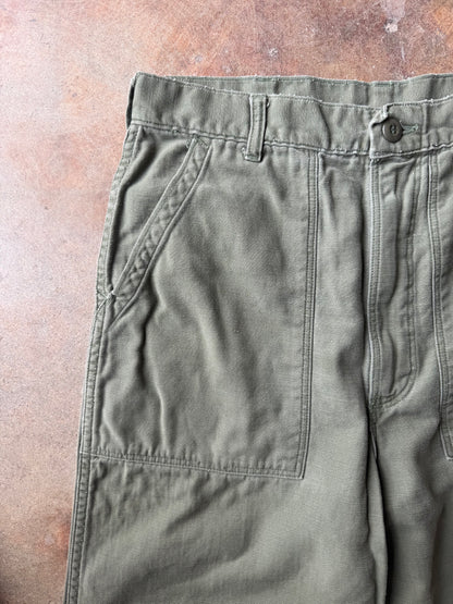 Vintage U.S. Military OG-107 Sateen Trousers | 33X30