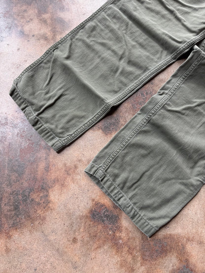 Vintage U.S. Military OG-107 Sateen Trousers | 33X30