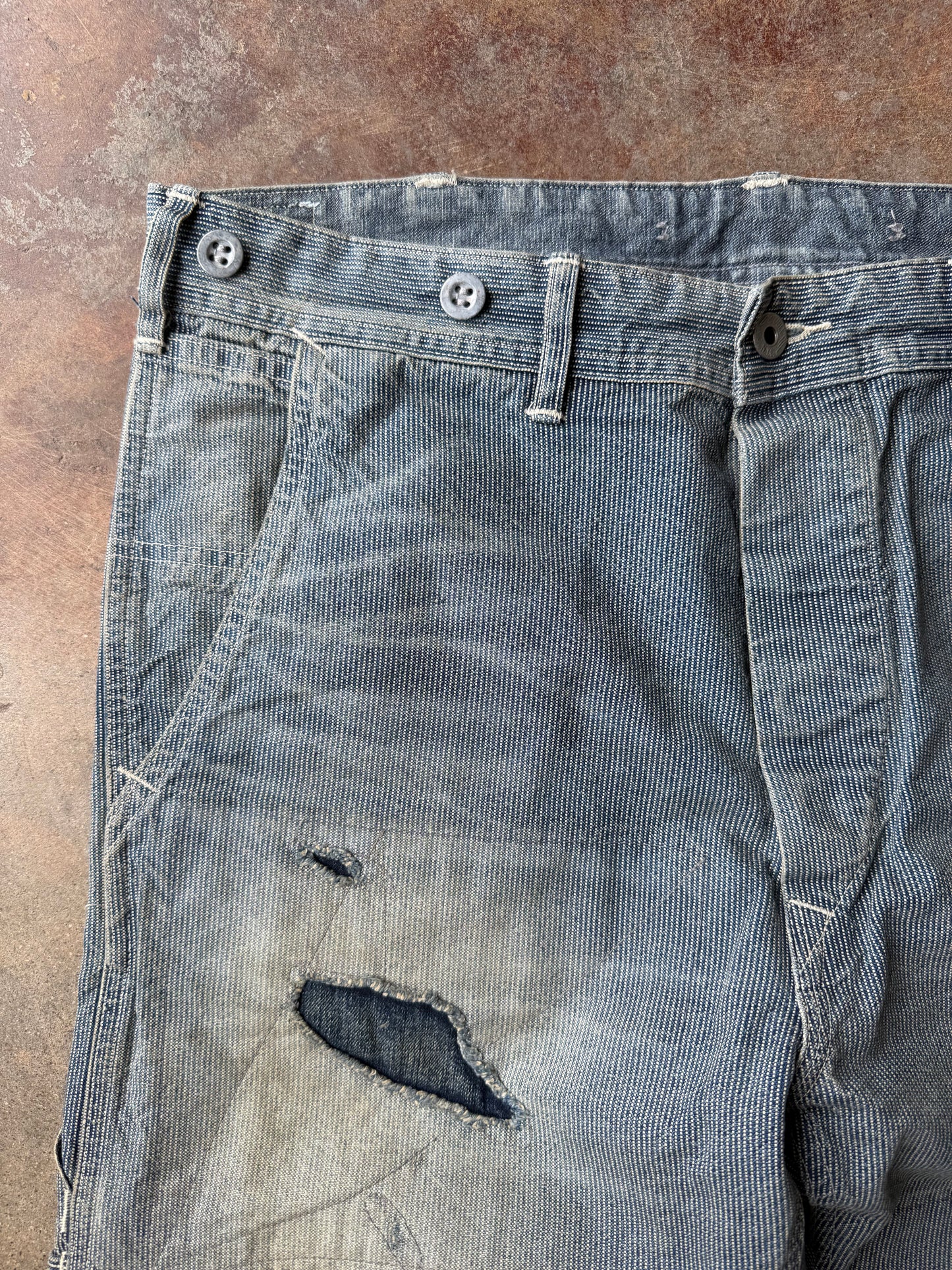 RRL SS24 Hopkins Pincheck Carpenter Pant | 33X32