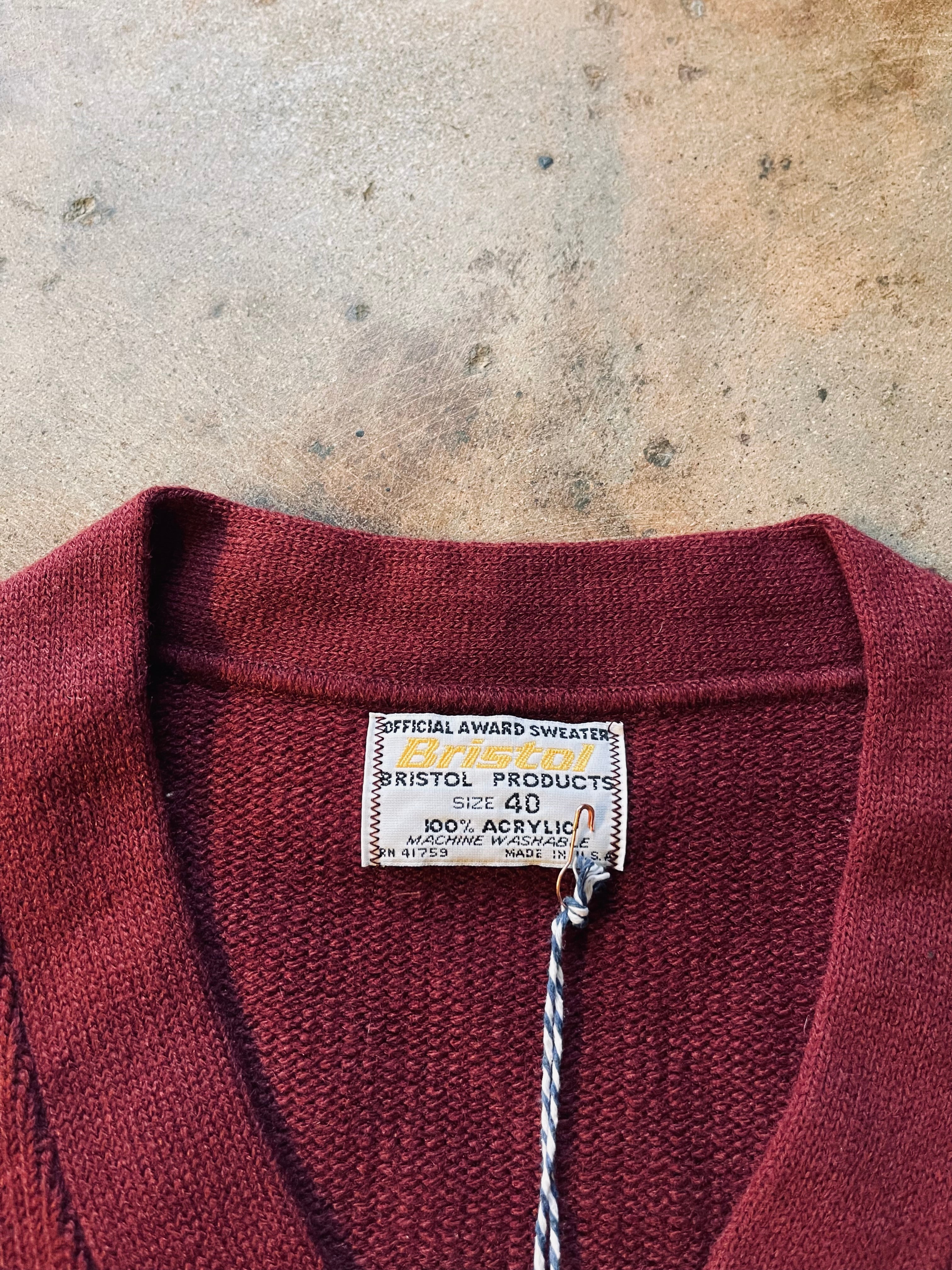 1988 Bristol Varsity V-Neck Sweater