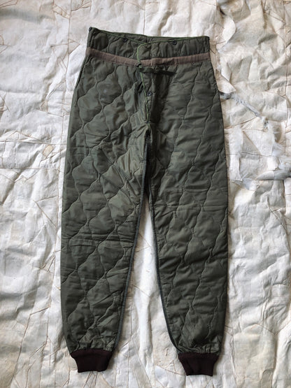 1980’s Czech Military Quilted Liner Trousers | 32L