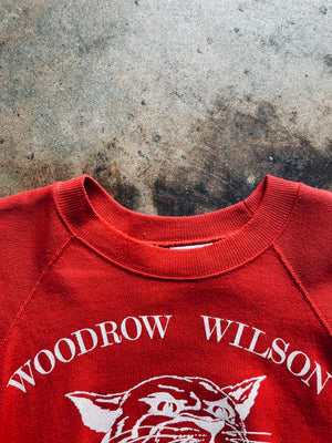 1980’s Woodrow Wilson Raglan Sleeve Cropped Sweatshirt | Large