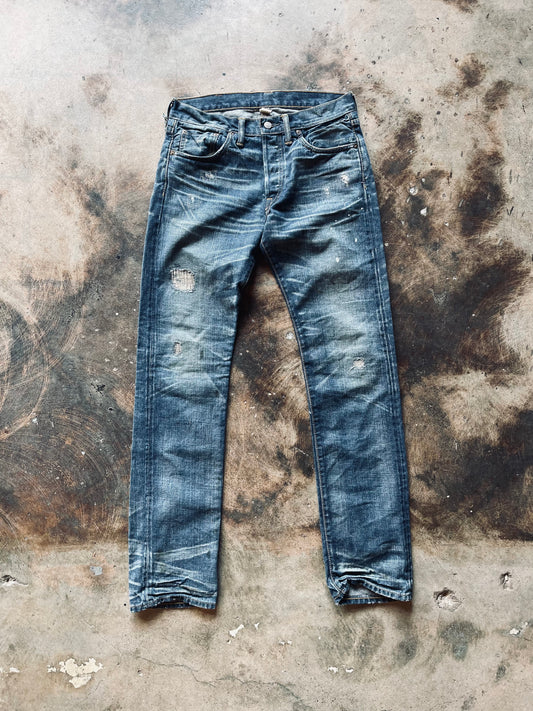 Double RL Straight Leg Mended Selvedge Denim | 32X35