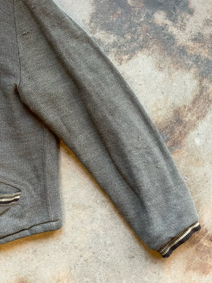 1960’s Knit Zip-Up Cardigan | Large