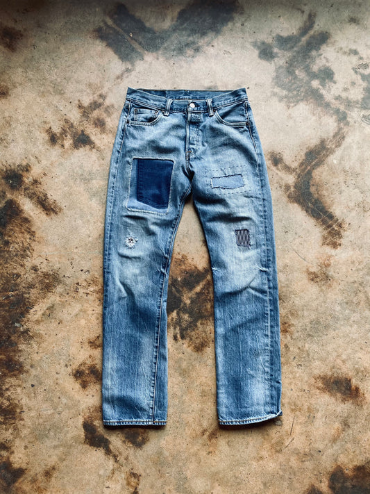 1990s Levi’s 501 Hand Mended Denim