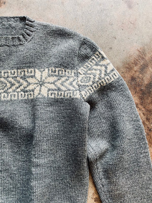 1970s Snowflake Pullover Sweater | Medium