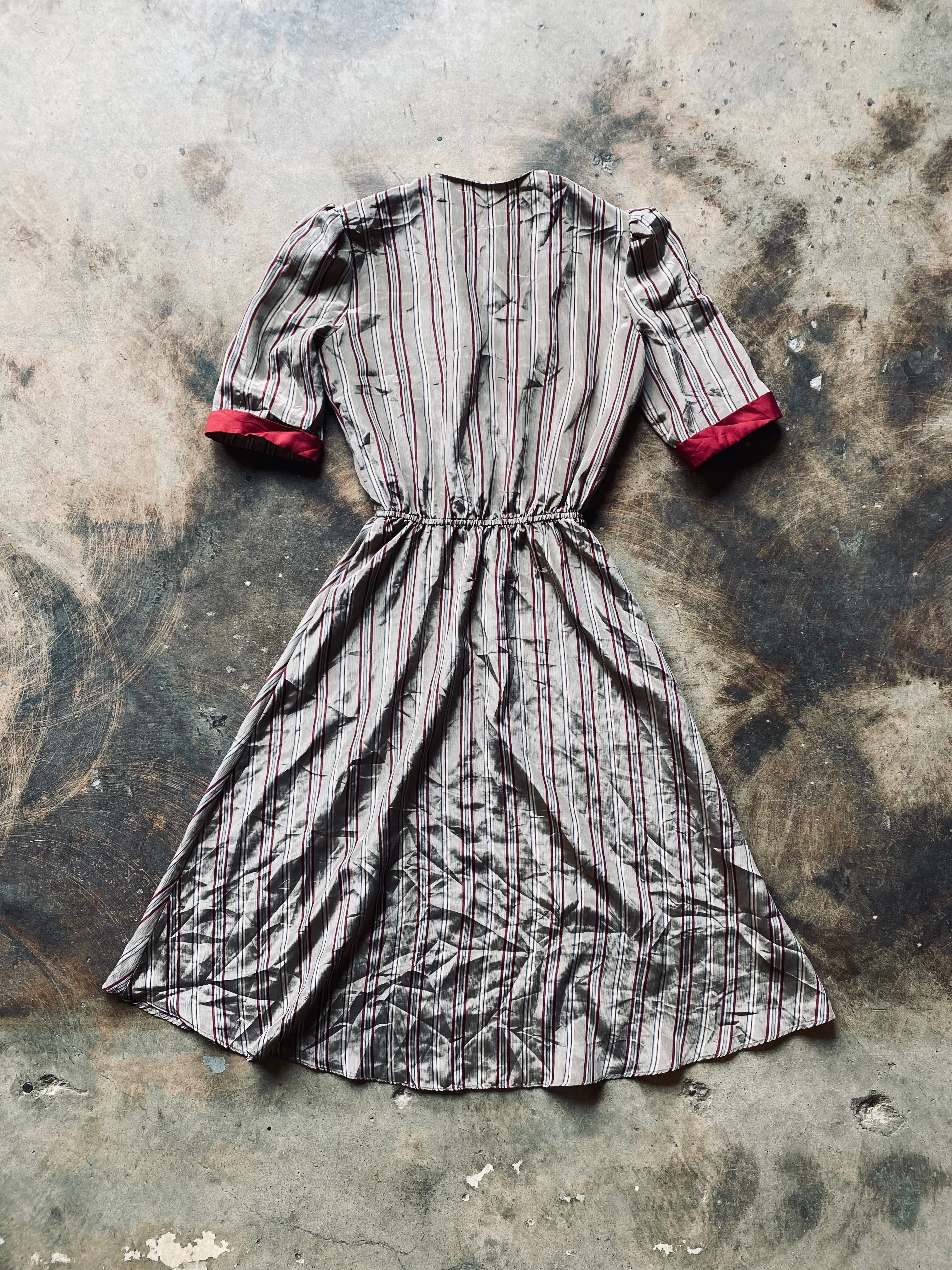1980s Johnathan Martin Striped Dress | Small