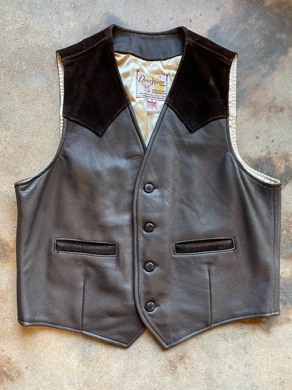 Vintage DeerWear Leather Western Vest | 42