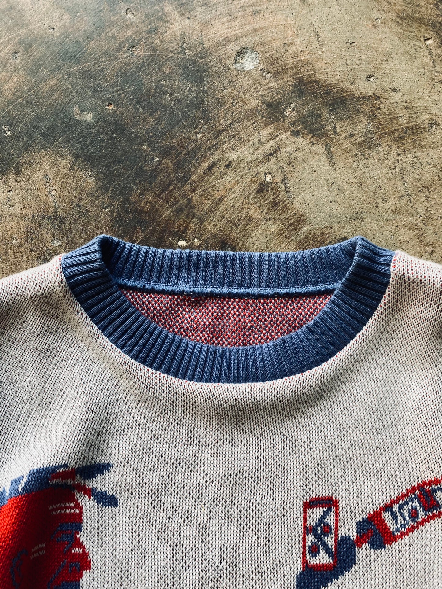 Vintage Picture Knit Sweater | Small