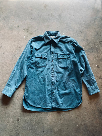 1980s L.L. Bean Chamoise Cloth Shirt | Large