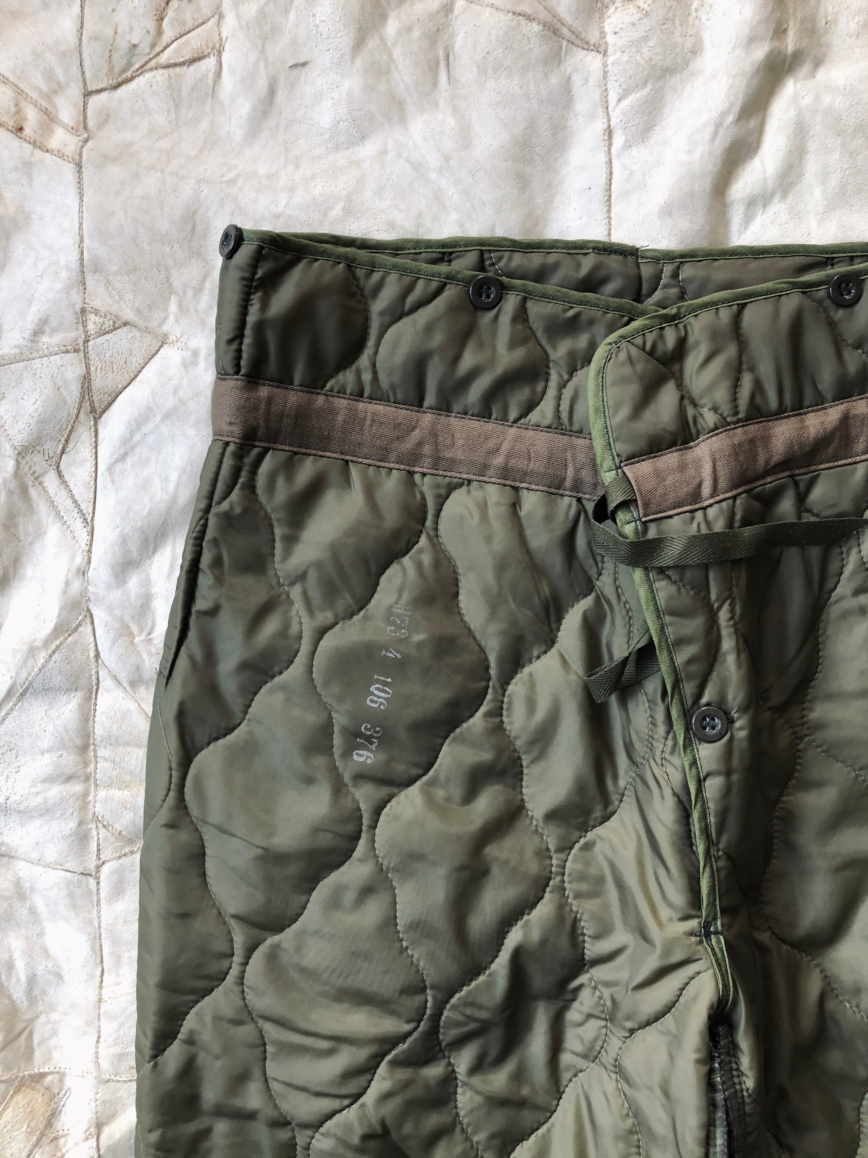 1980’s Czech Military Quilted Liner Trousers | 32L