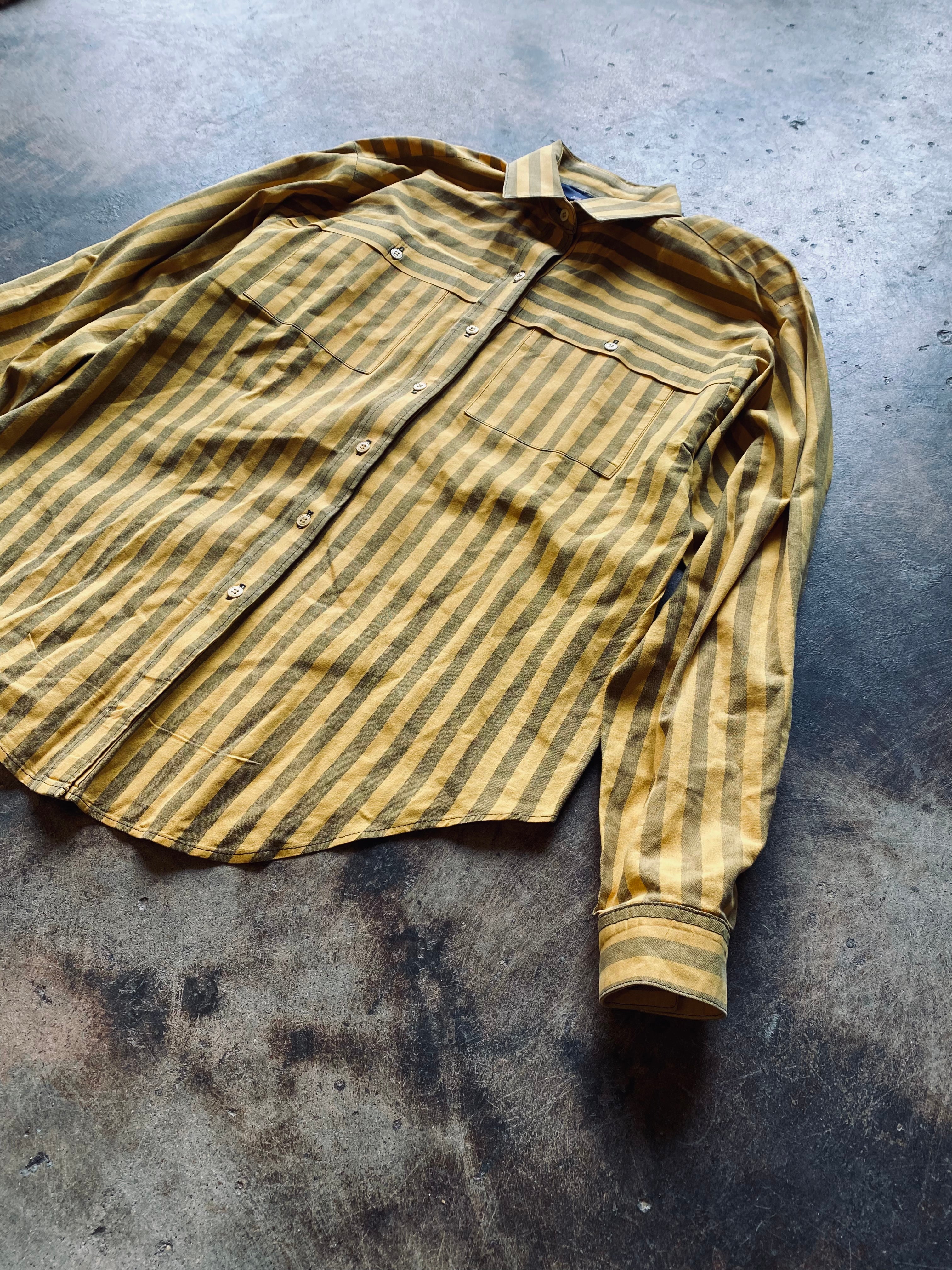 1980s Panhandle Striped Button Up