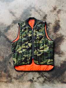 Vintage Quilted Reversible Vest | Large