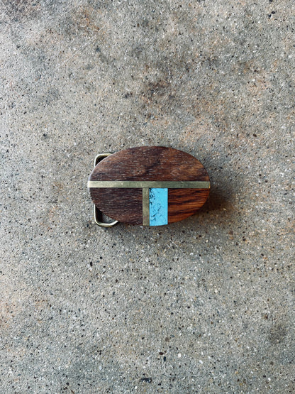 Vintage Inlay Belt Buckle