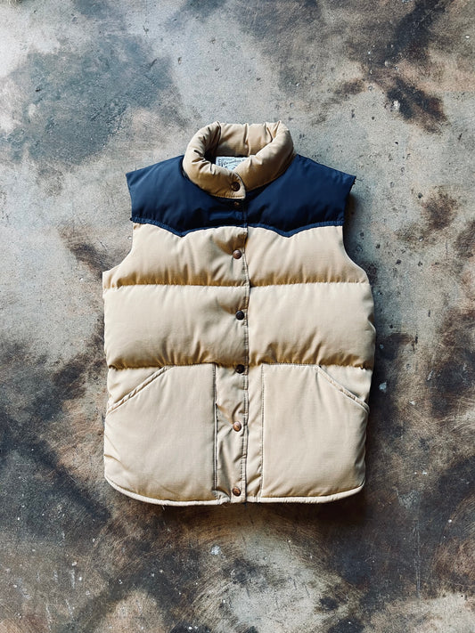 1970’s William Barry Quilted Down Vest | Small