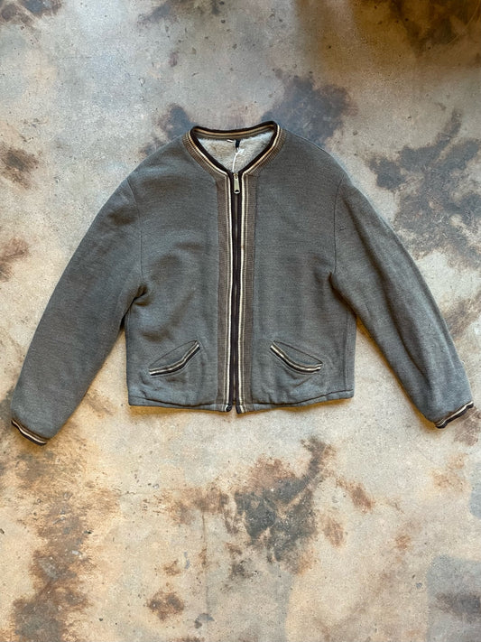 1960’s Knit Zip-Up Cardigan | Large