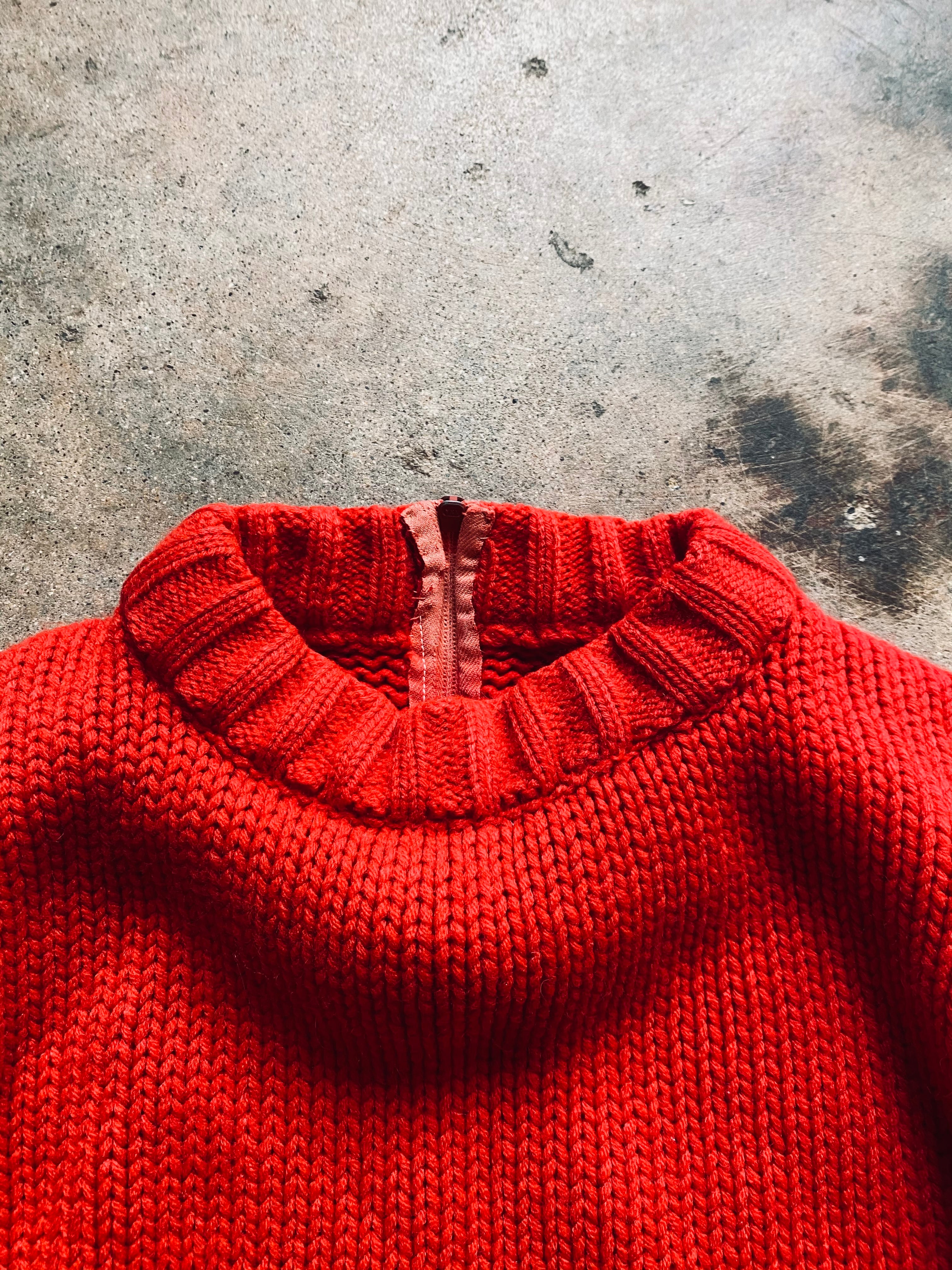 1980s Pocket Knit Sweater | Medium