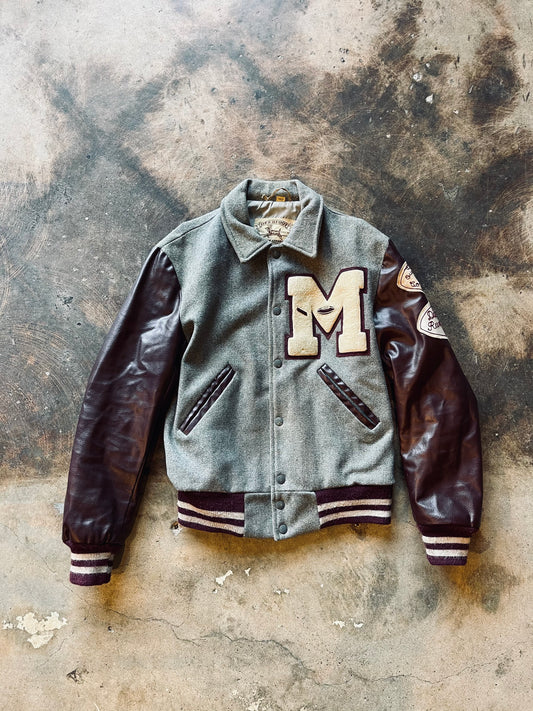 1970s Deer Foot Brand Letterman Jacket | Small