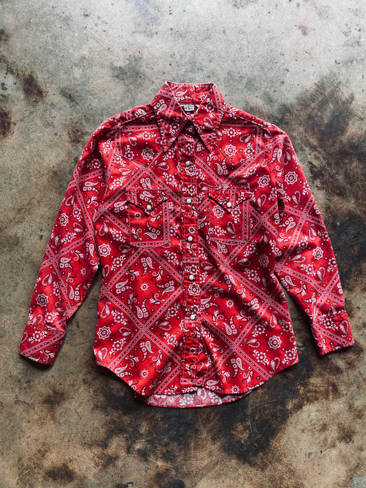 1970s Ely Glad Rags Bandana Blouse