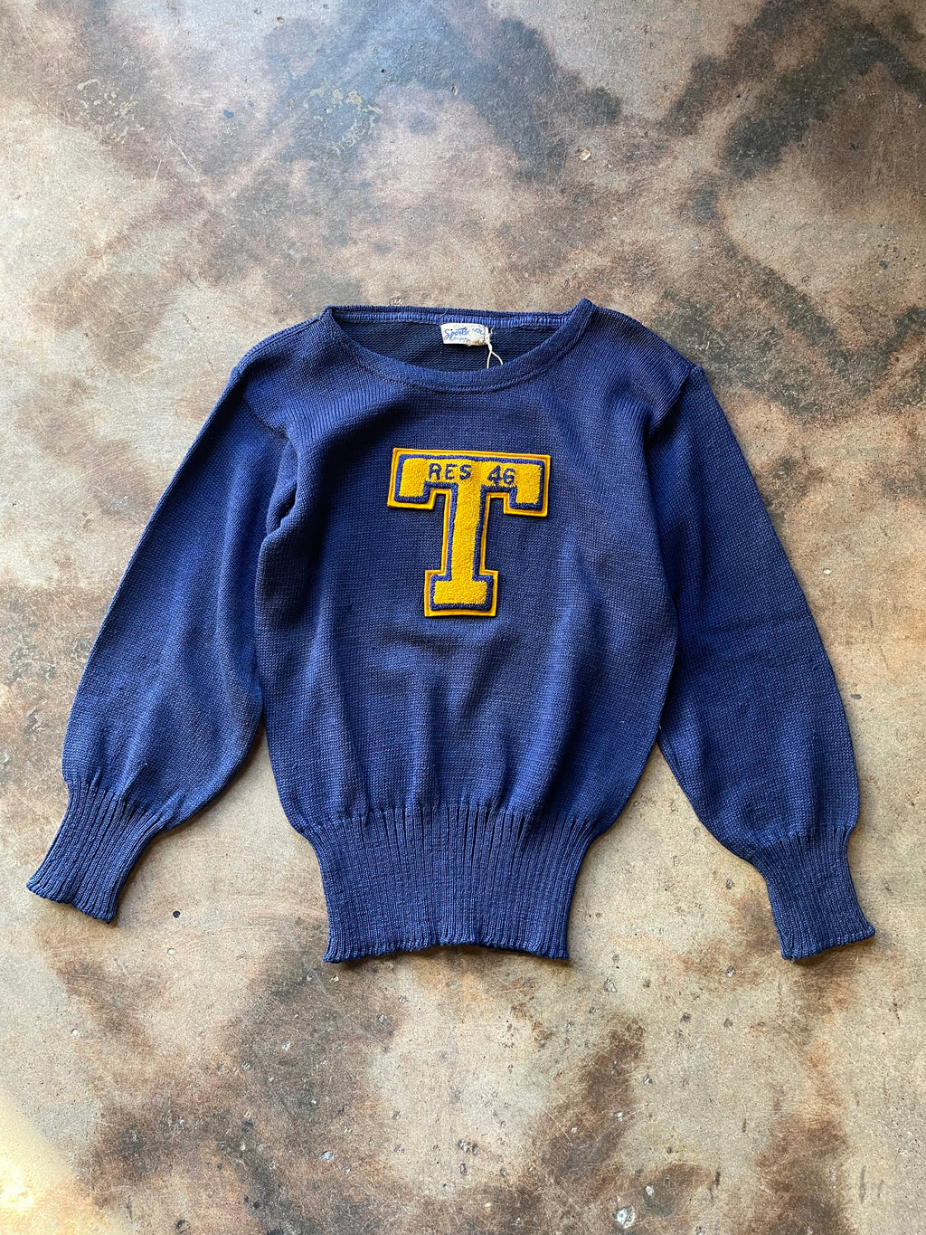 1946 Sportswear “T” Letterman Sweater | Small