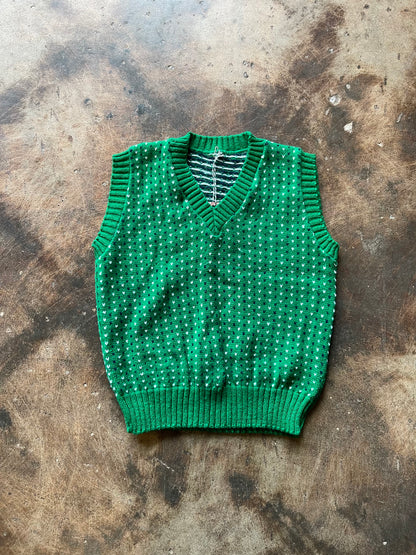 1980’s Sears Polka Dot Heart Knit Vest | X-Small