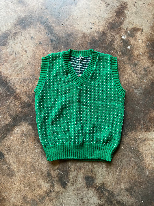 1980’s Sears Polka Dot Heart Knit Vest | X-Small