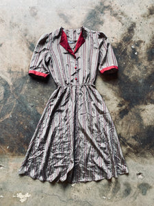 1980s Johnathan Martin Striped Dress | Small