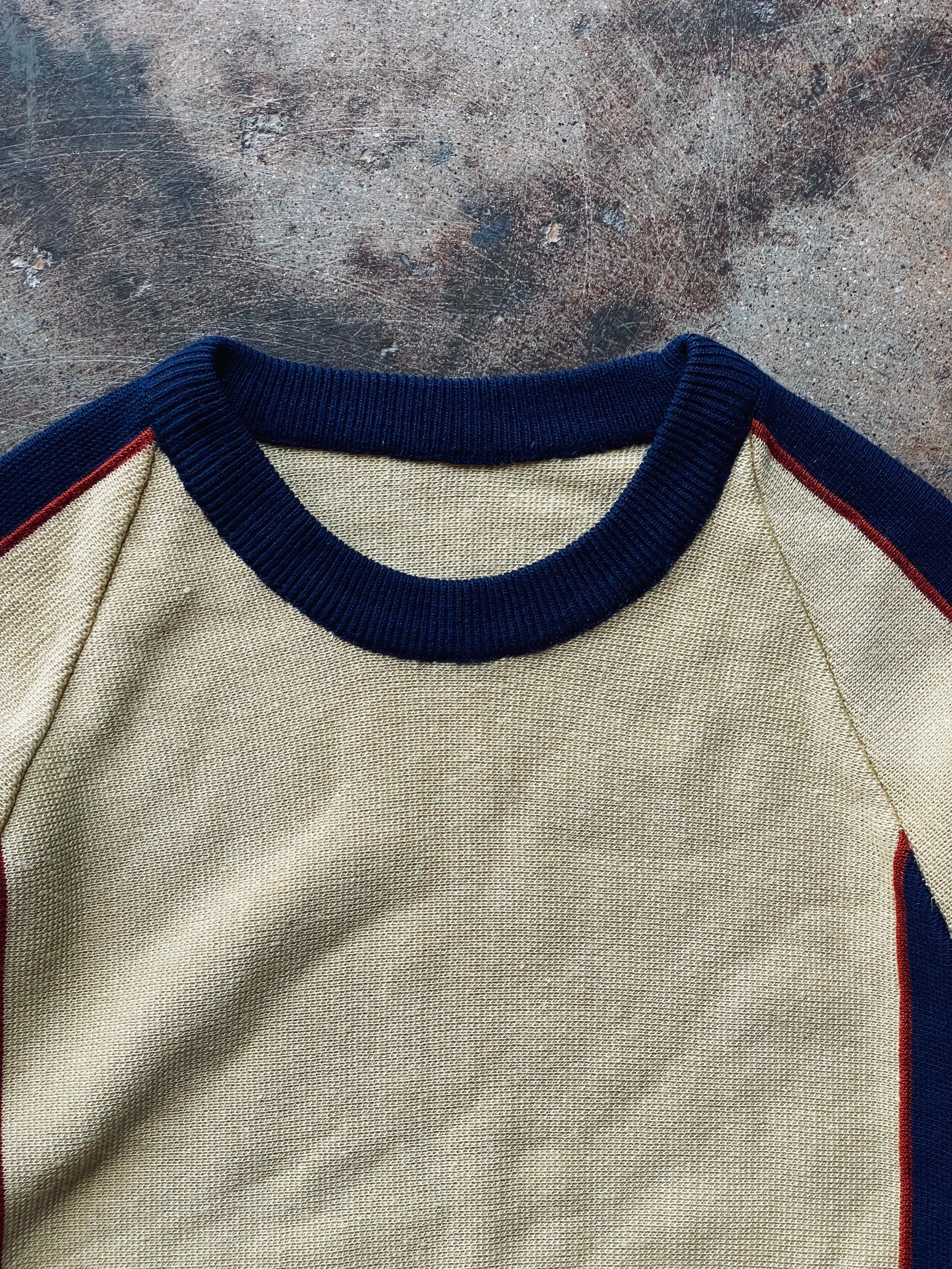 1970’s Color-block Raglan Sleeve Sweater | Medium