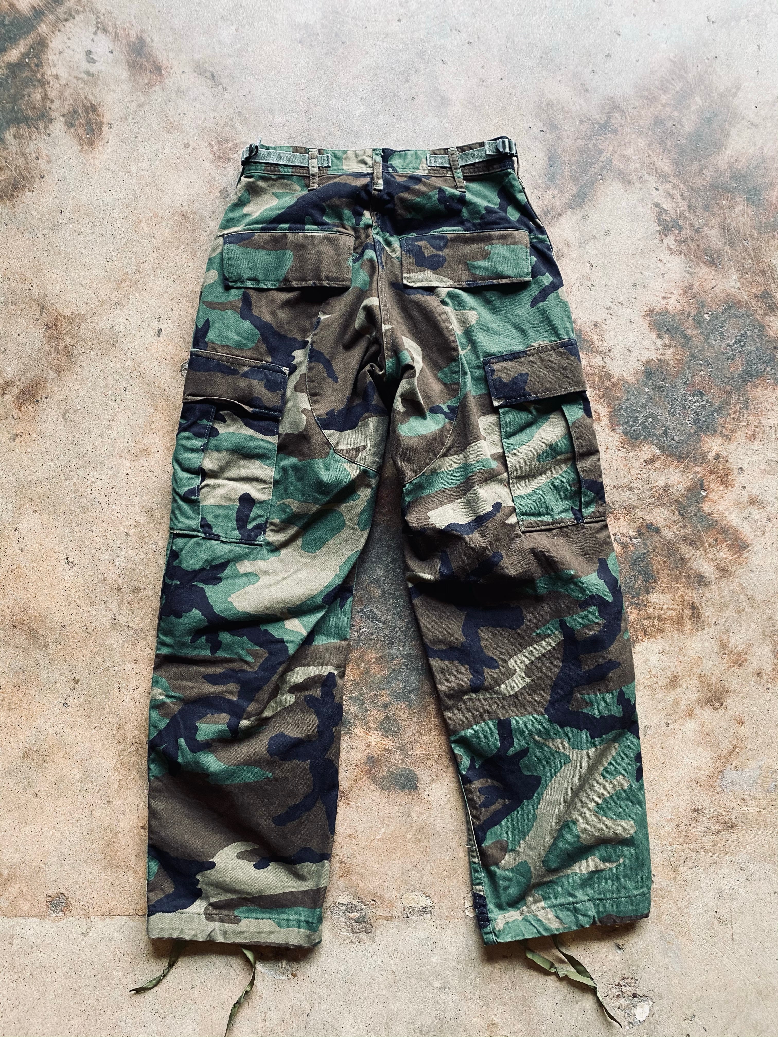 Vintage Woodland Camouflage Military Trouser | X-Small