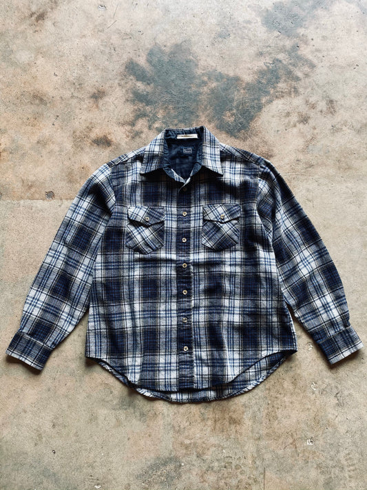 1970s Sears Flannel Work Shirt | Medium