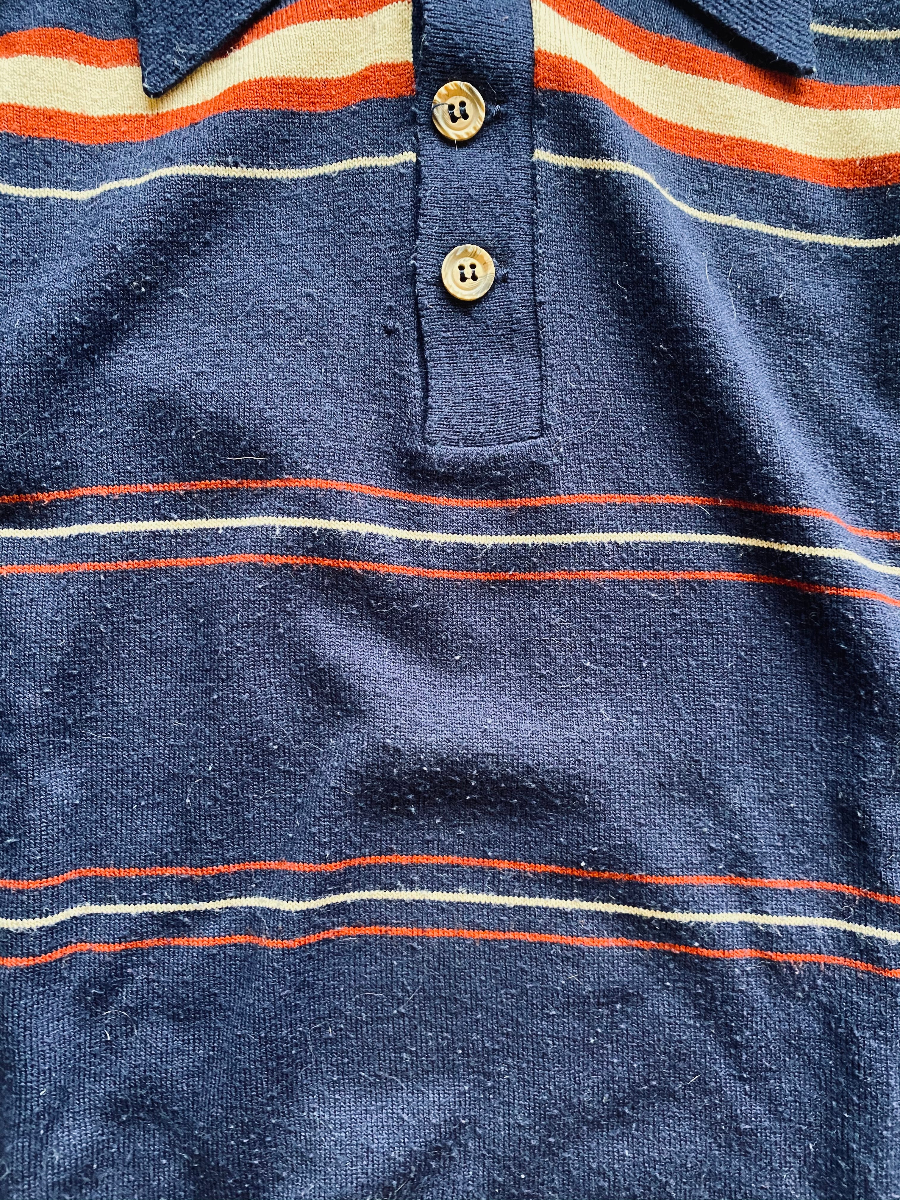 1970s JCPenny Polo Knit Sweater | X-Large