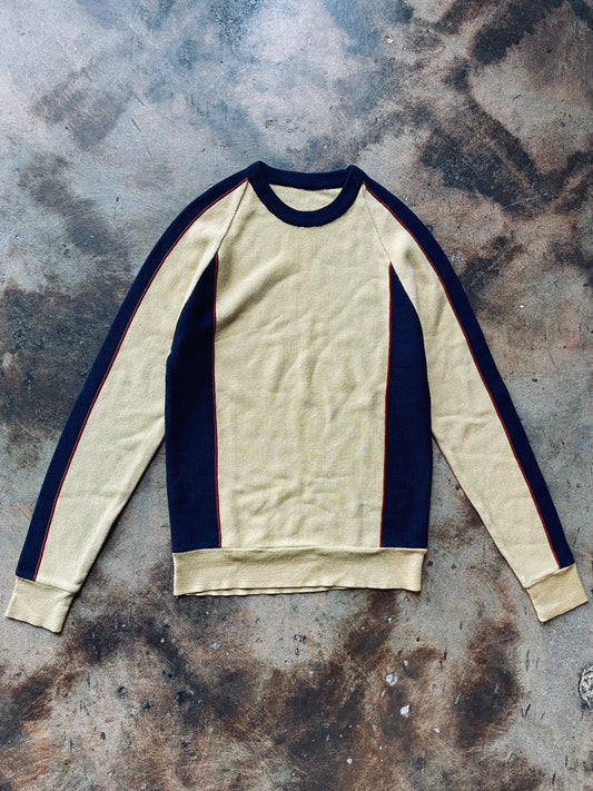 1970’s Color-block Raglan Sleeve Sweater | Medium