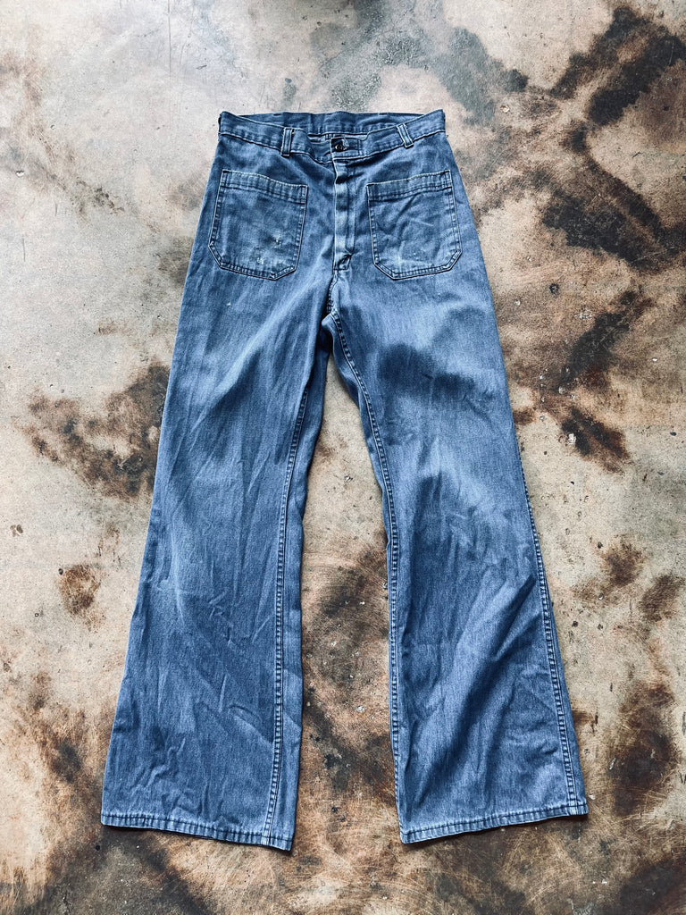 1970's-80's USN Dungaree Denim Trousers | 31X33 – Nylo Wool