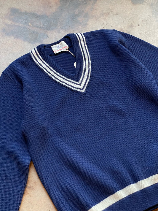 1960’s Charles Wolf Ivy League V-Neck | Large