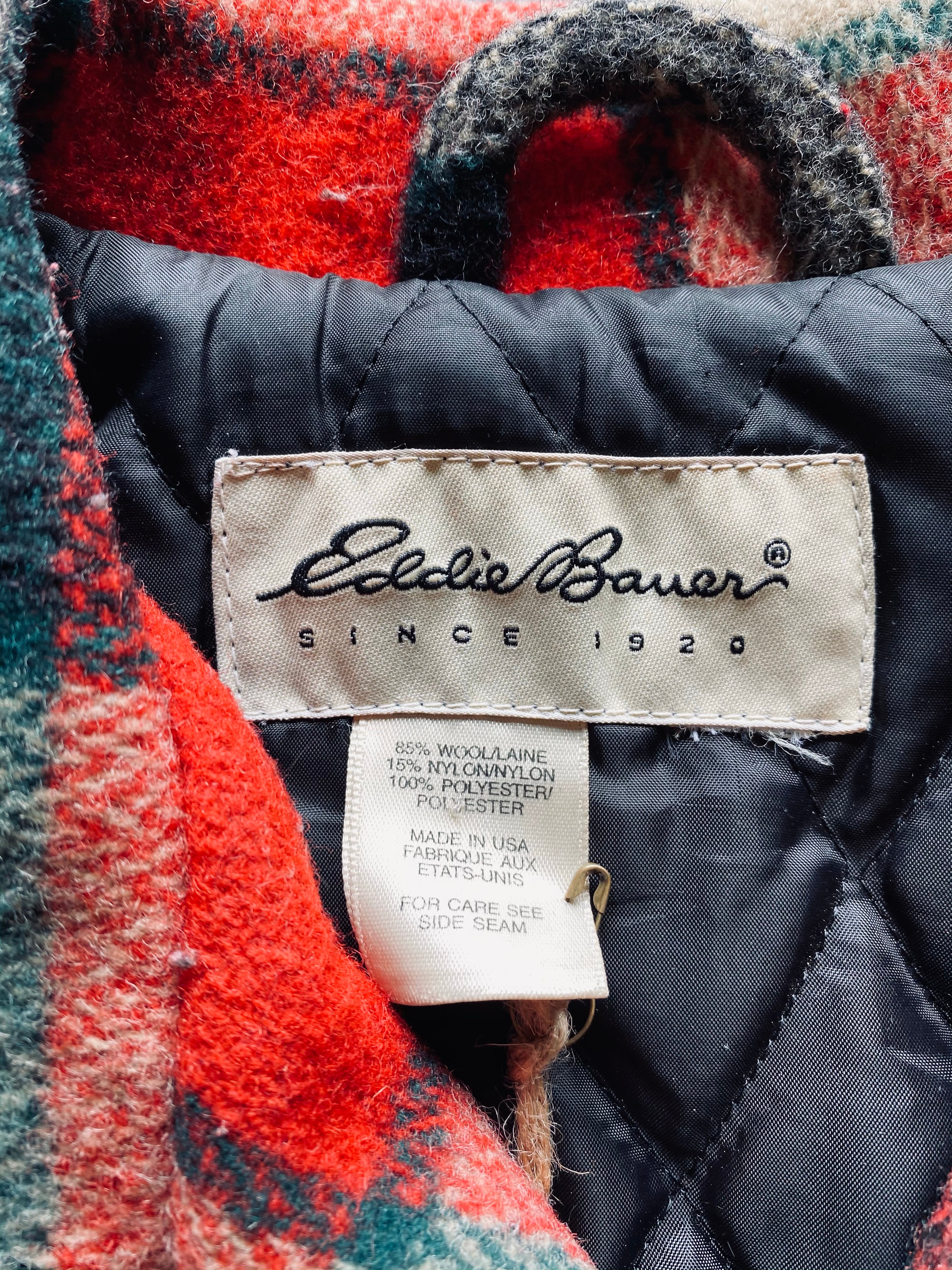 Vintage Eddie Bauer Plaid Wool Jacket