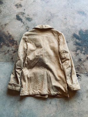 1950s Cresco Suede Coat, Buffalo Nickel Buttons | Small/Medium