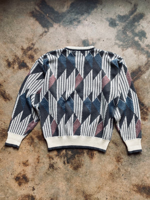 1980s Hennessy Geometric Knit Sweater