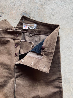 Vintage High Waist Workwear Trousers