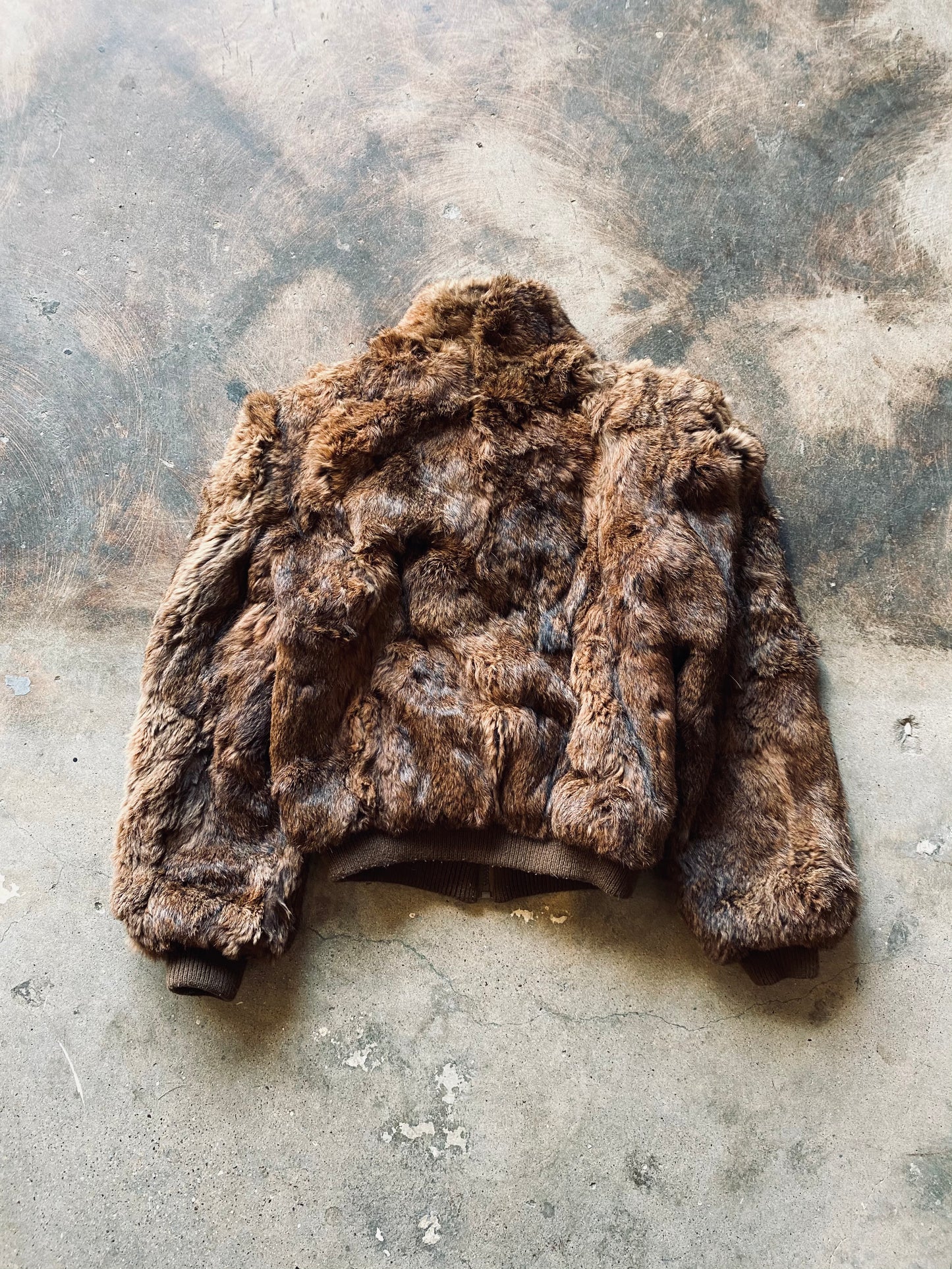 1980s Ada Fur Bomber Jacket | Small