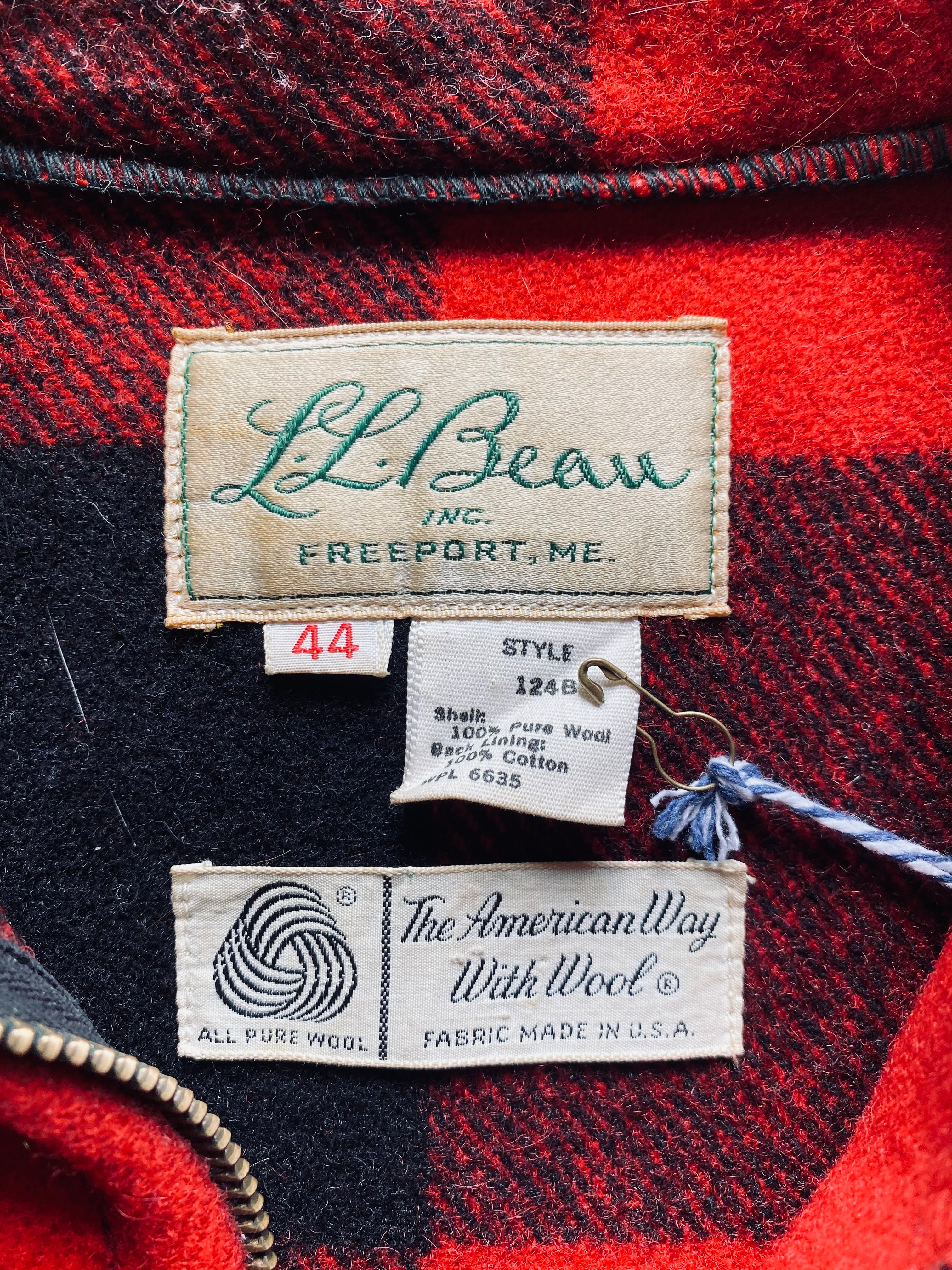 1960s L.L. Bean Mackinaw Hunting Jacket – Nylo Wool