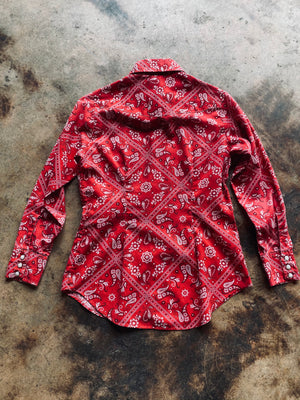 1970s Ely Glad Rags Bandana Blouse