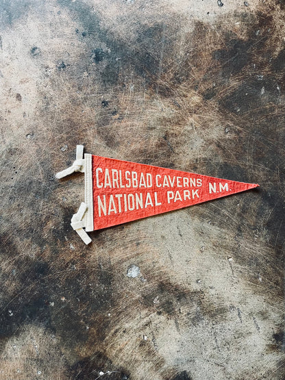 Vintage Carlsbad Caverns Pendant Flag