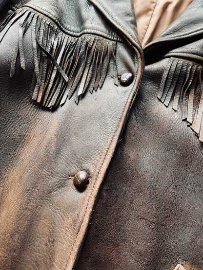 1960’s Bergman Buckskin Western Fringe Jacket | Medium