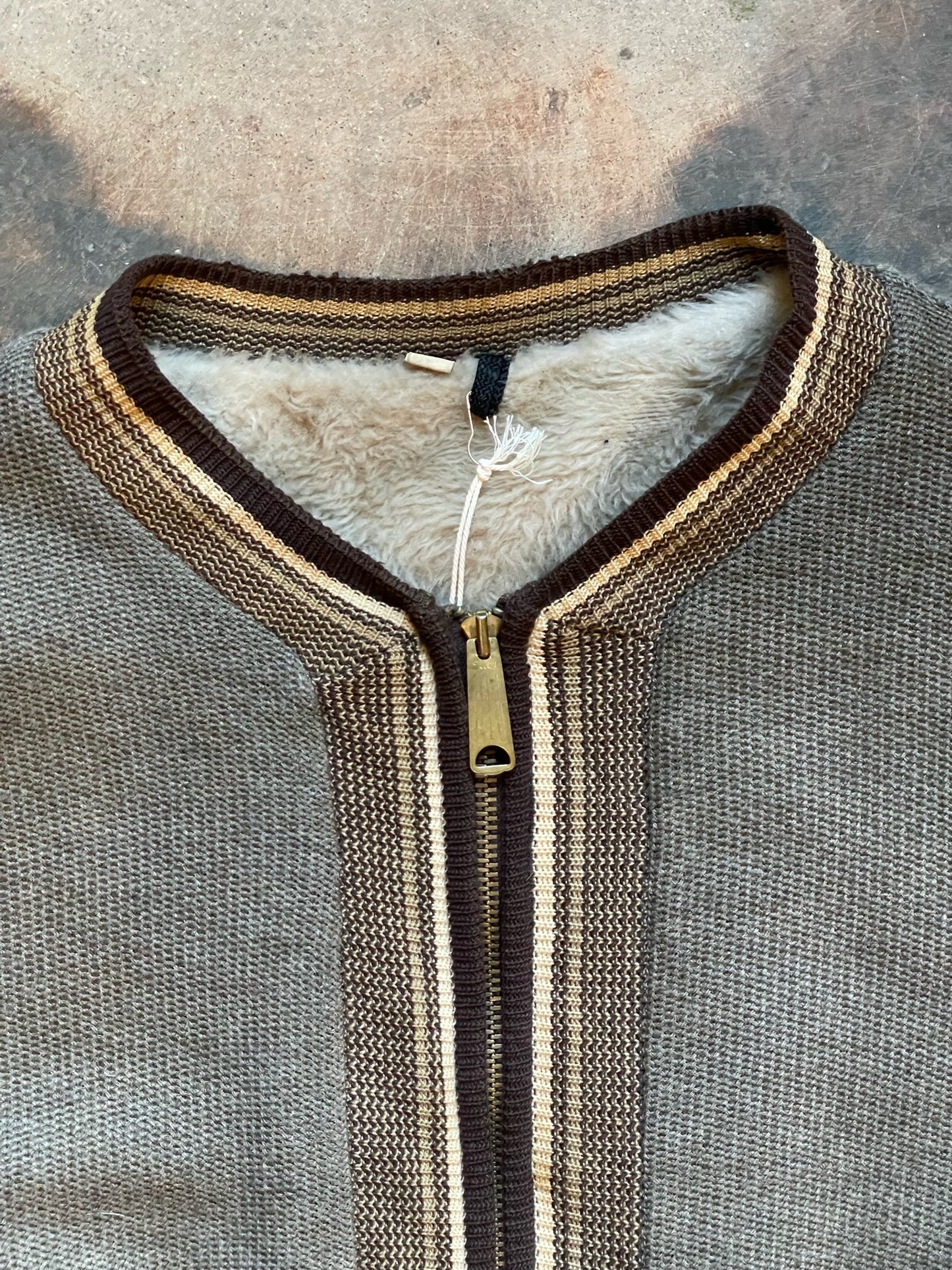 1960’s Knit Zip-Up Cardigan | Large