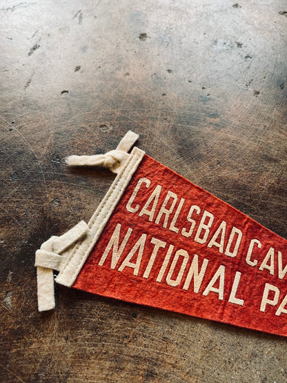 Vintage Carlsbad Caverns Pendant Flag