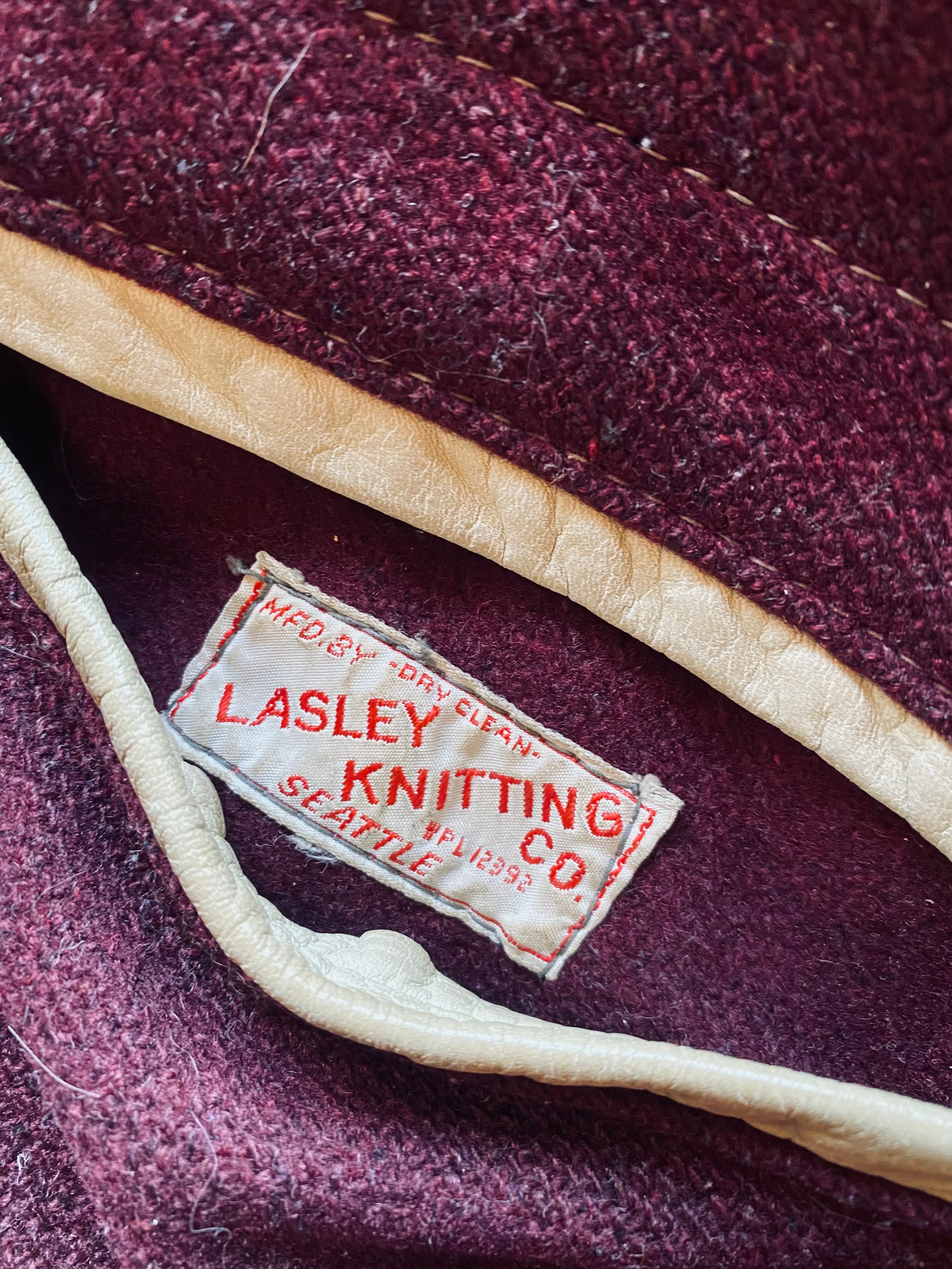 1960s Lasley Knitting Co. Letterman Jacket | Large