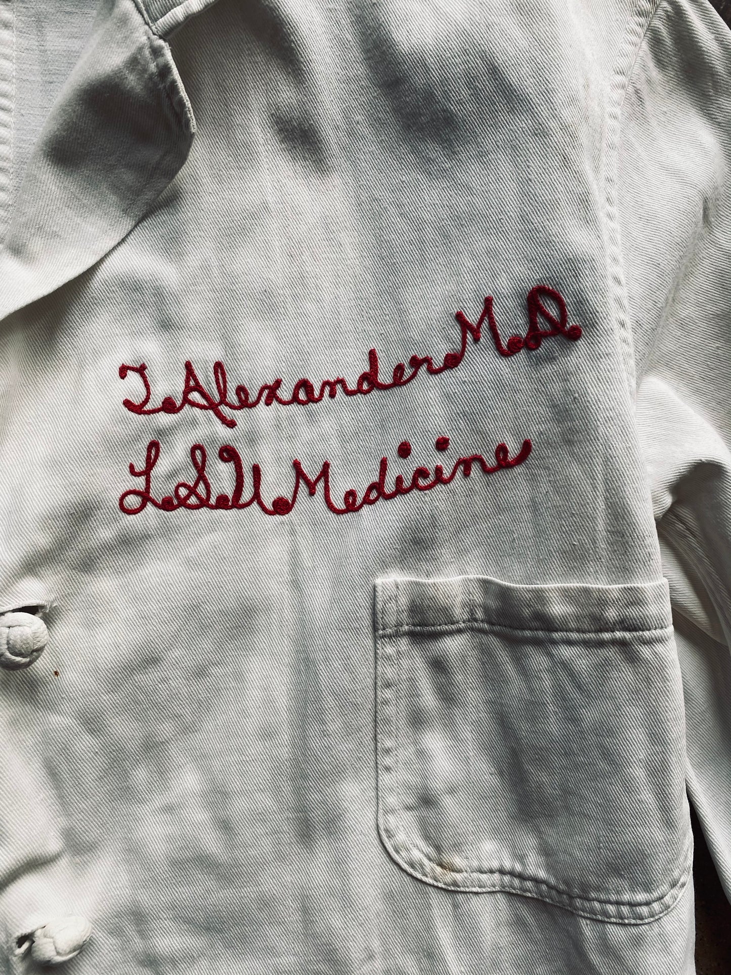 1930s Dr. J. Alexander MD Lab Coat
