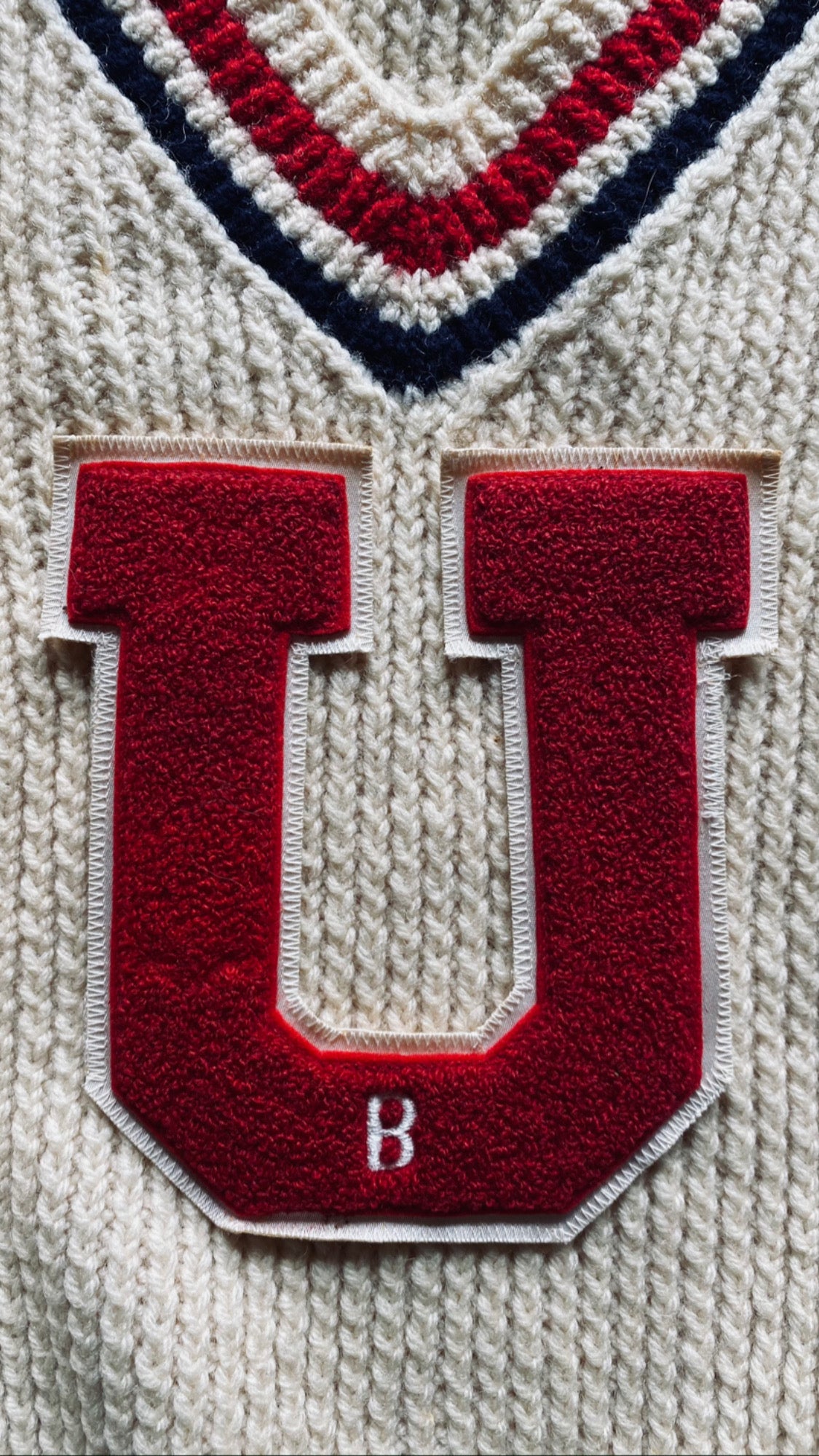 1960s V-Neck “U” Varsity Sweater